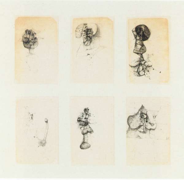 Image of Panel con seis dibujos